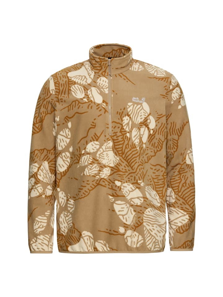 Fleecepullover Paw Era 100 Print Half-Zip in Beige
