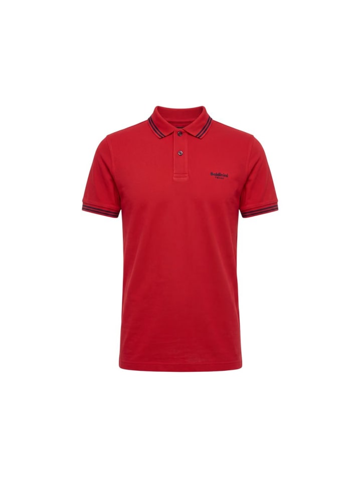 Rot Baumwolle Herren Poloshirt