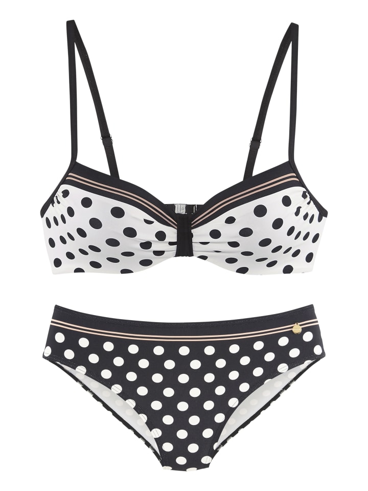 Bügel-Bikini in schwarz/creme