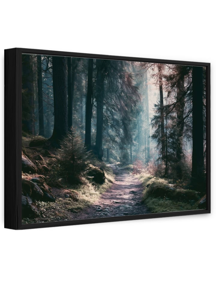 Bilder mit Rahmen Wald in Grün
