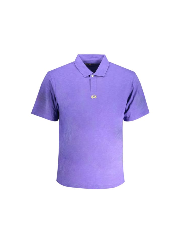 Lila Orange Baumwolle Herren Polo