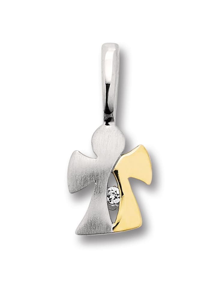 Zirkonia Engel Anhänger aus 925 Silber in silber