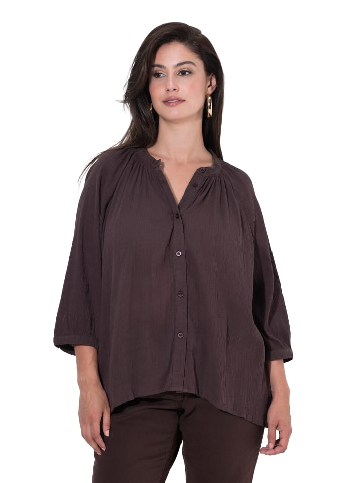 Bluse in mahagoni