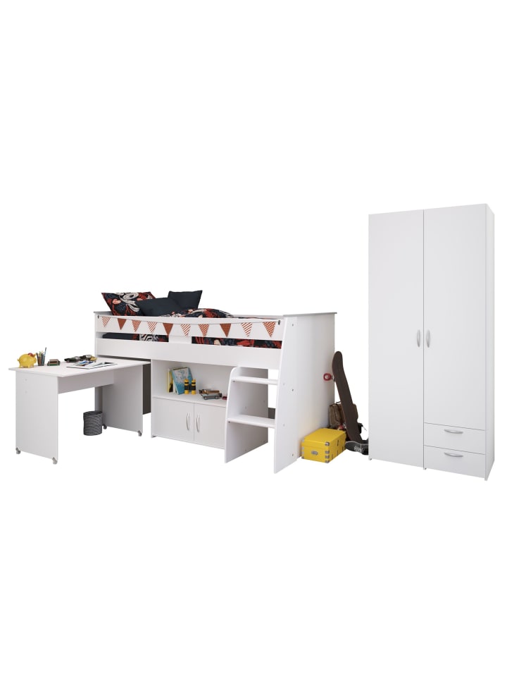 Kinderzimmer Set Parisot Reverse 2-tlg. Holzdekor Weiß