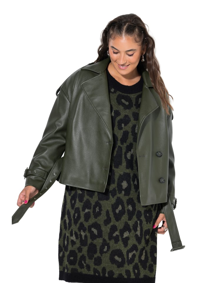 Jacke in dunkles oliv