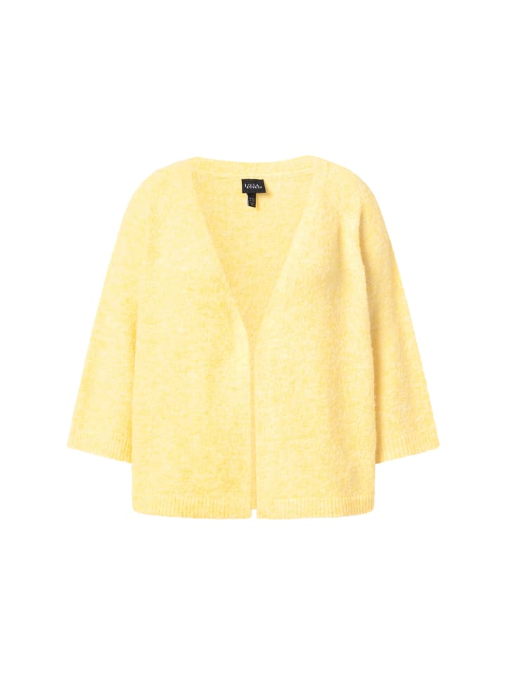 Strickjacke in blassgelb