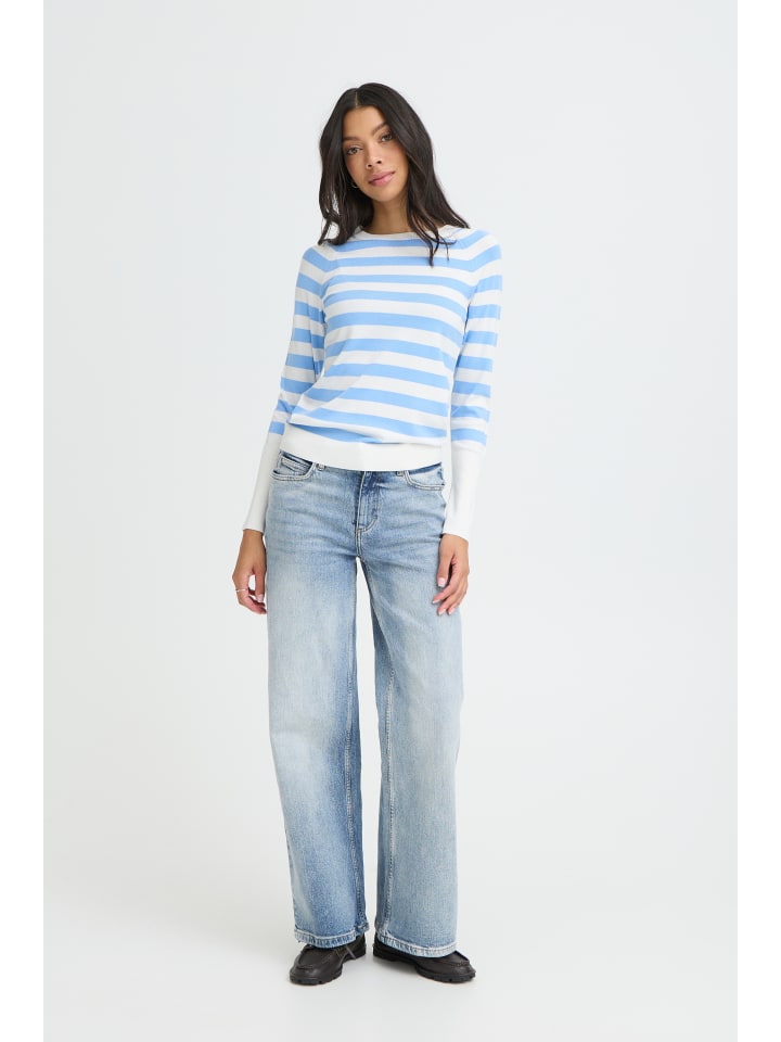 Strickpullover langarm BYMMORLA Tight fit in DELLA ROBBIA BLUE STRIPE