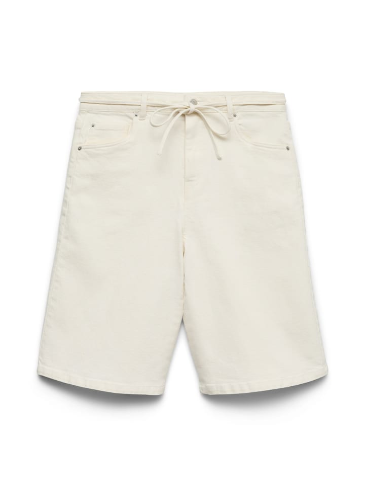 Jeans-Shorts in Ecru