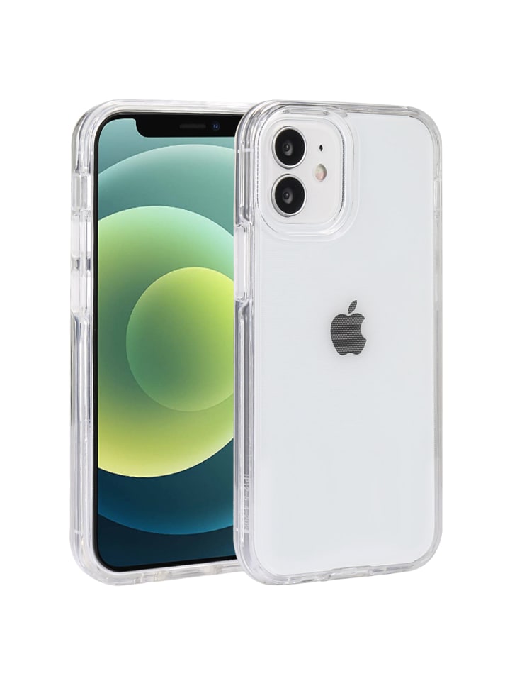 Hülle für iPhone 12 mini – 2-in-1 (Silikonrahmen und feste Hülle) in Transparent