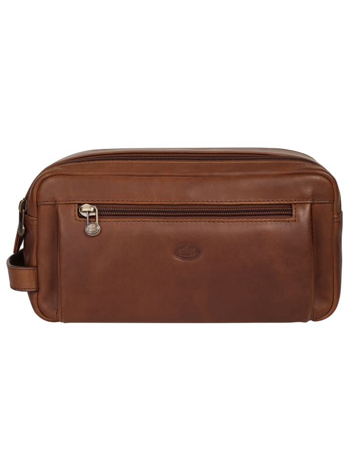 Kulturtasche echt Leder in braun