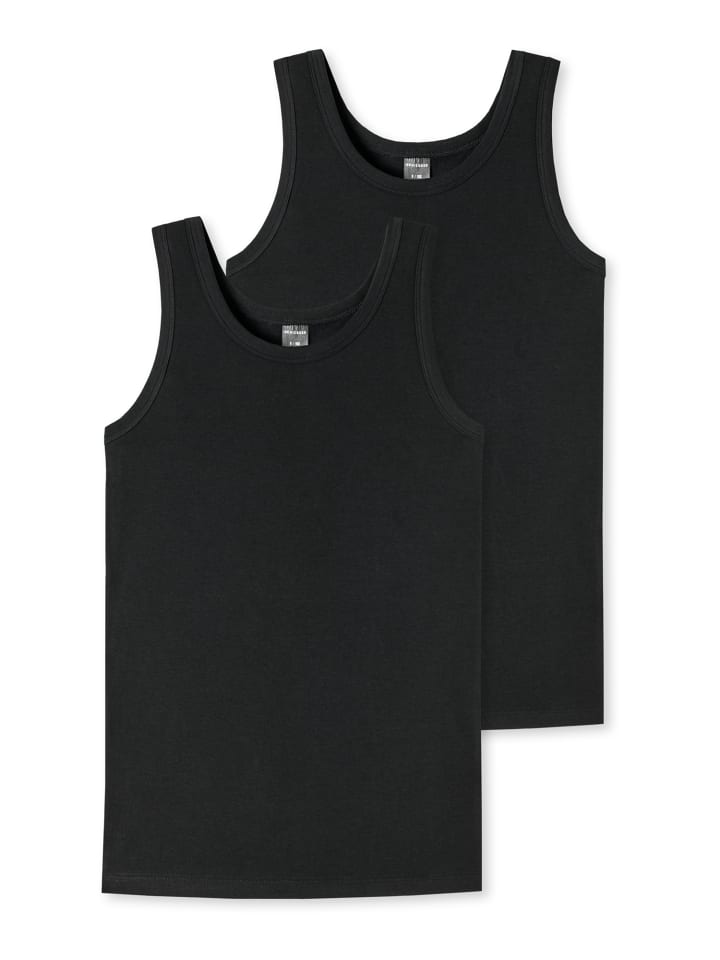 Tank-Tops 2er-Pack Basic Kids in Schwarz