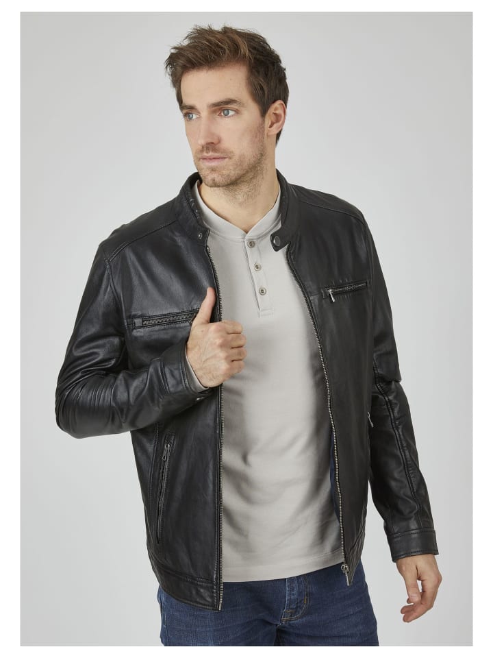 Lederjacke BUDANILO in Schwarz