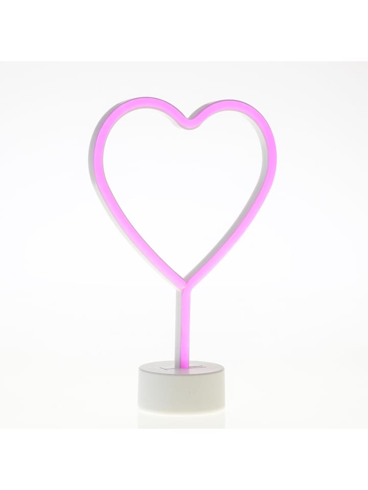 LED Neonlicht Dekofigur Herz H: 30cm in pink