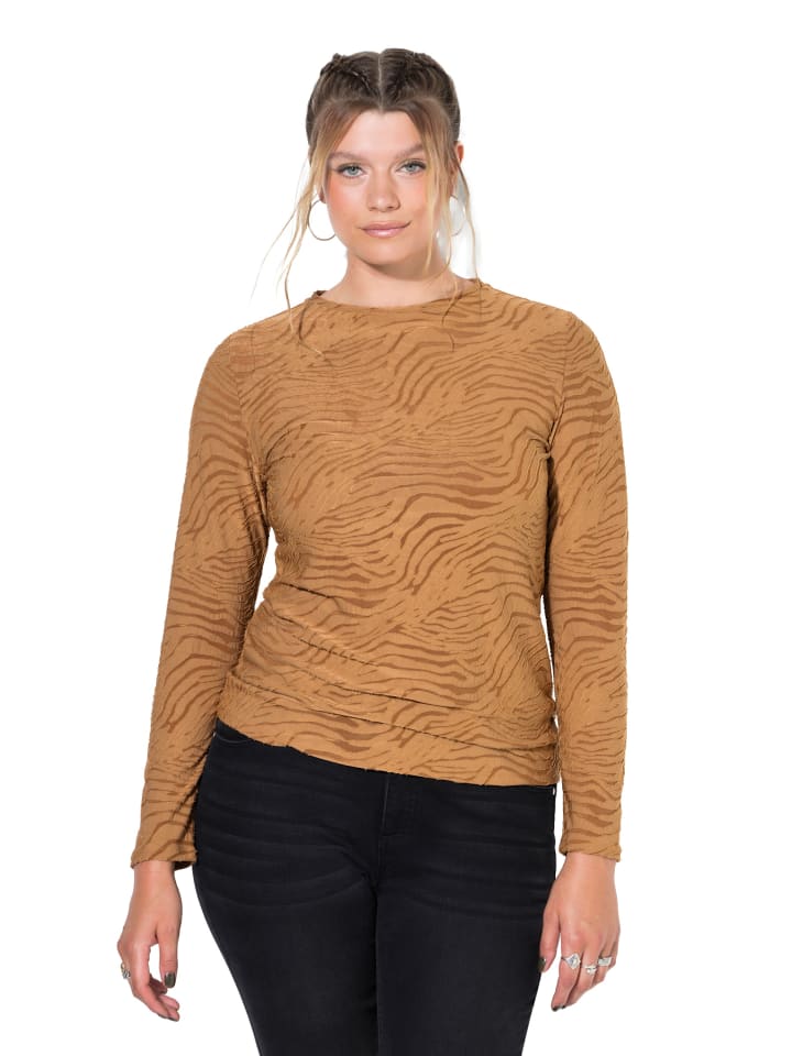 Langarmshirt in camel