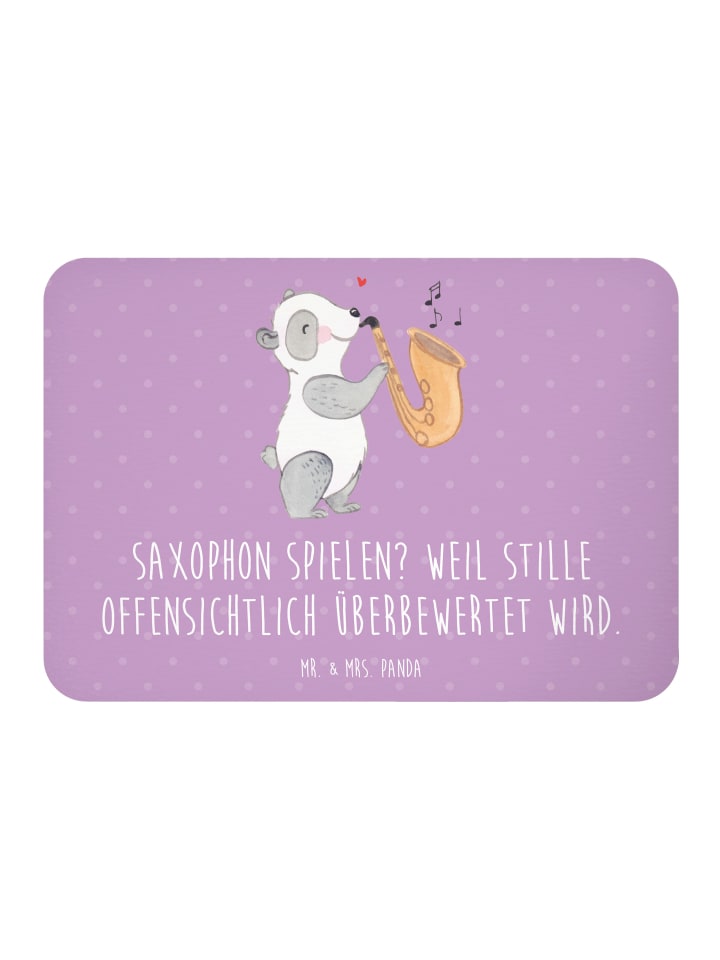 Magnet Saxophon Leidenschaft mit Spruch in Lavendeltraum