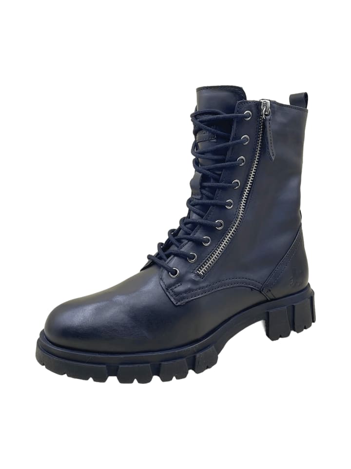 Schnürstiefeletten in Schwarz