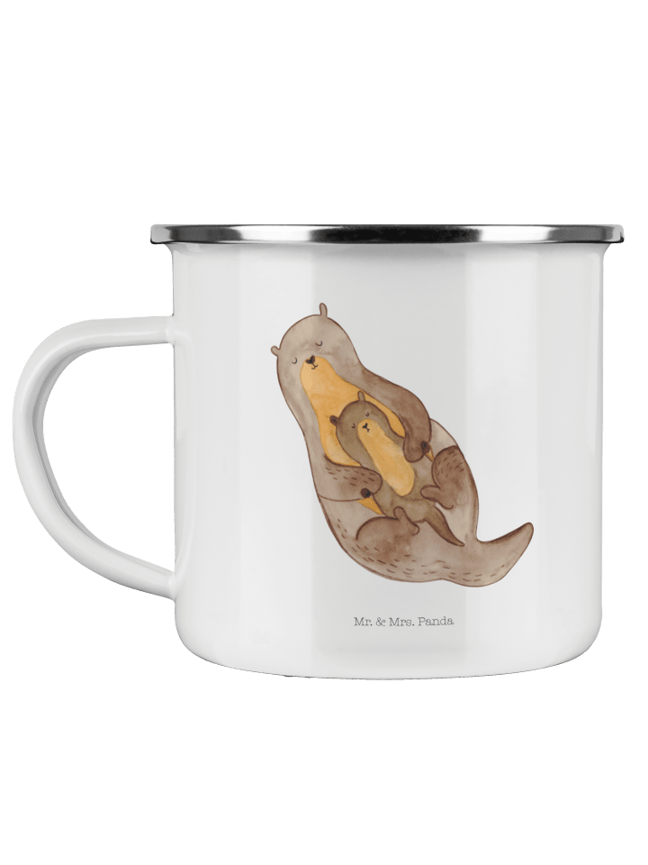 Trinkbecher Otter Kind ohne Spruch in Weiß