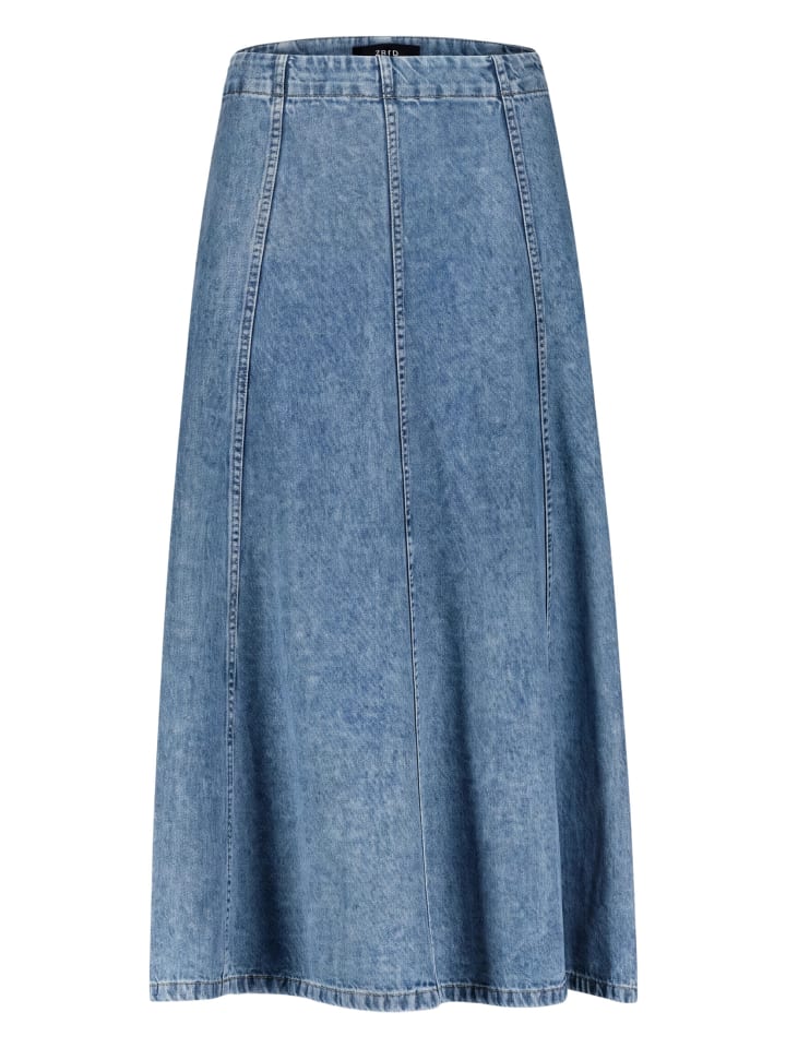 Jeansrock mit Reißverschlusssrock mit Reißverschluss in Middle Blue Denim