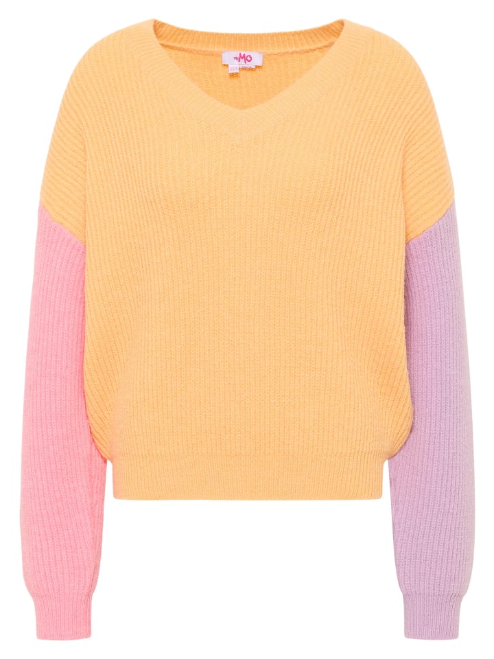 Damen Strickpullover in Pastellorange