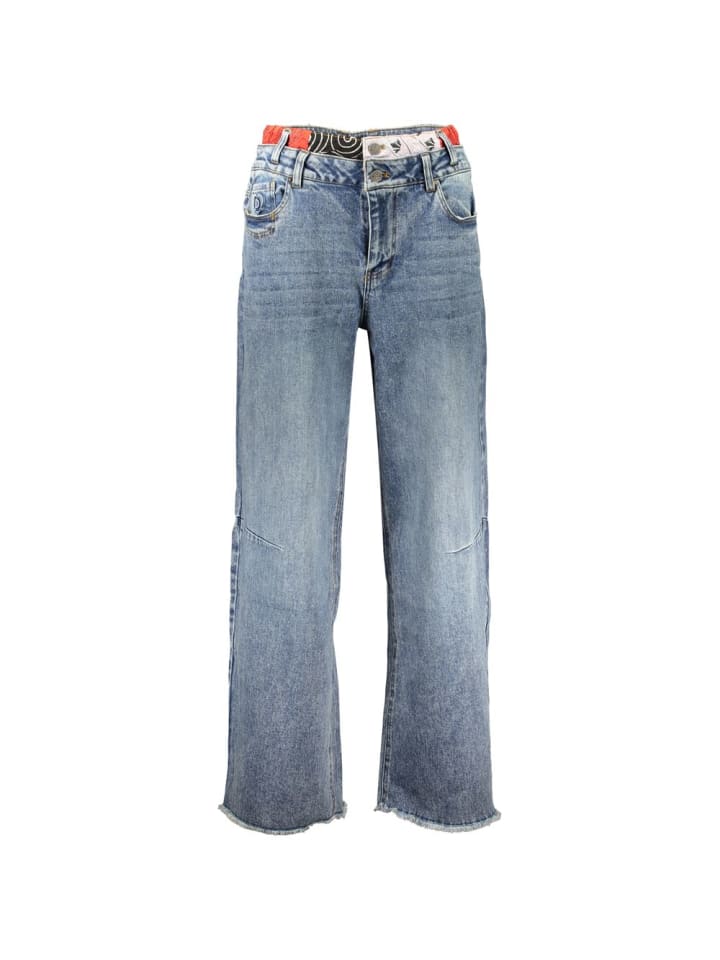 Blau Baumwolle Damen Jeans