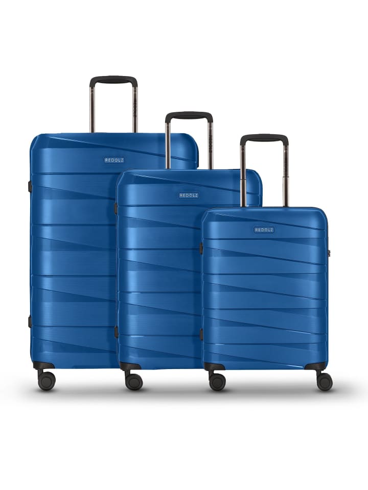 Essentials 10 3-SET 4 Rollen Kofferset 3-teilig blue-metallic 2