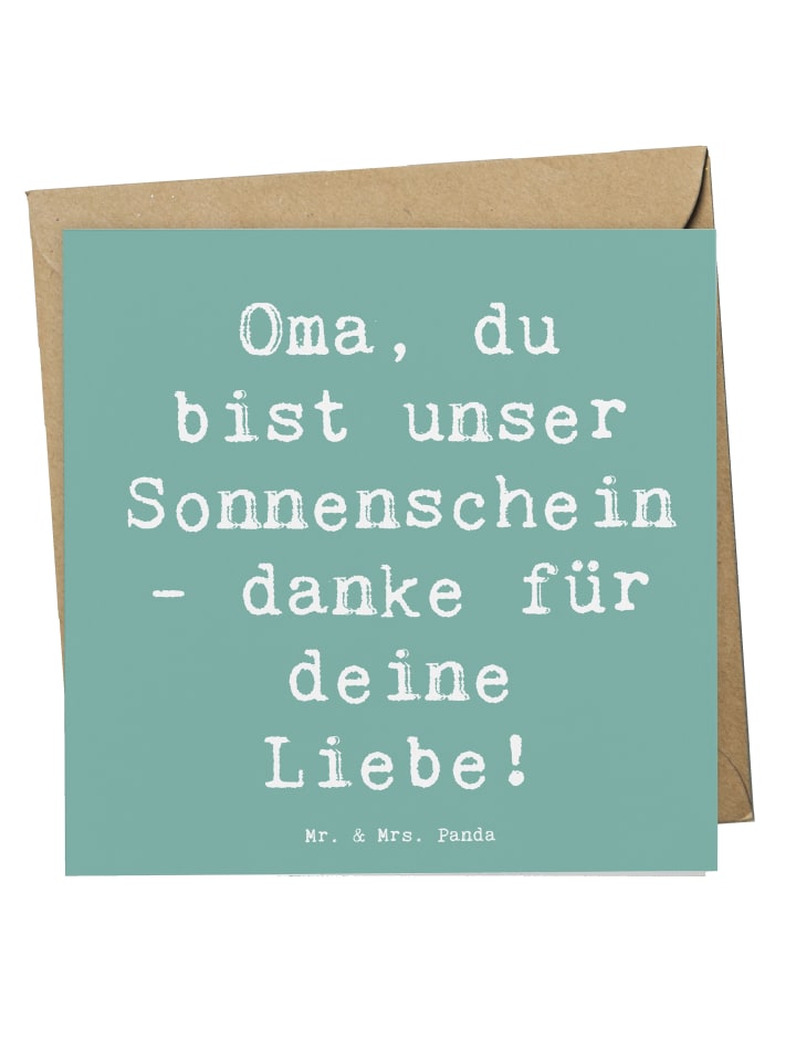 Grußkarte Spruch Oma Sonnenschein mit Spruch in Meeresbrise