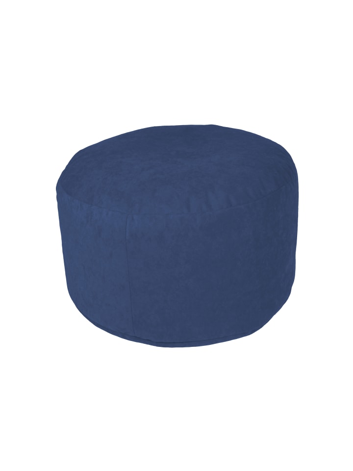 Pouf Fußhocker Hocker Ø47/34 cm in blau