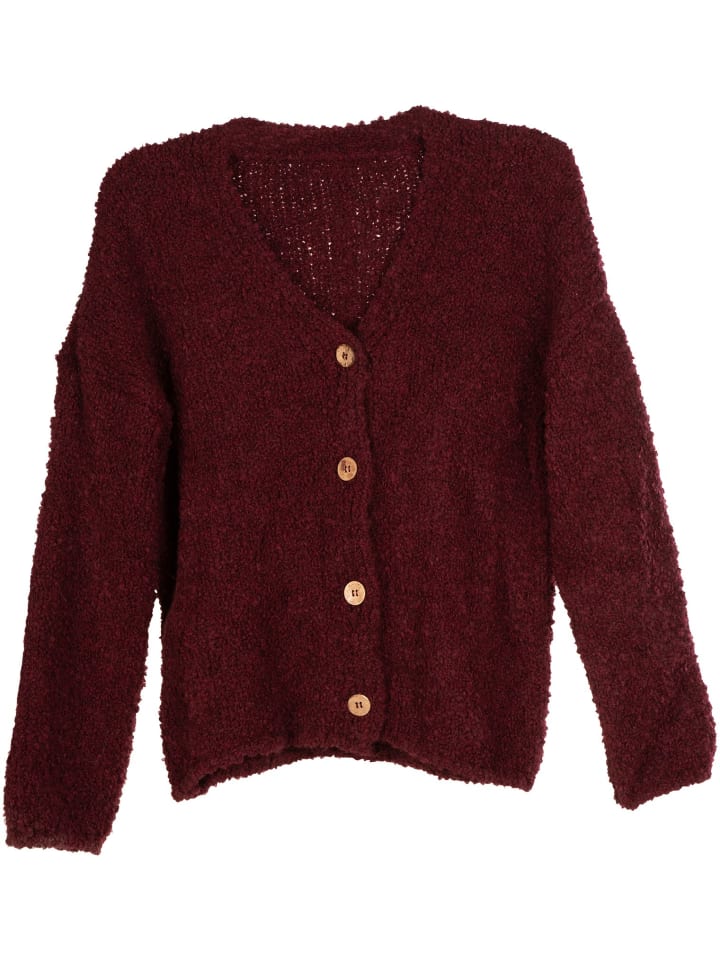 Strick Cardigan in Bordeaux-Violett