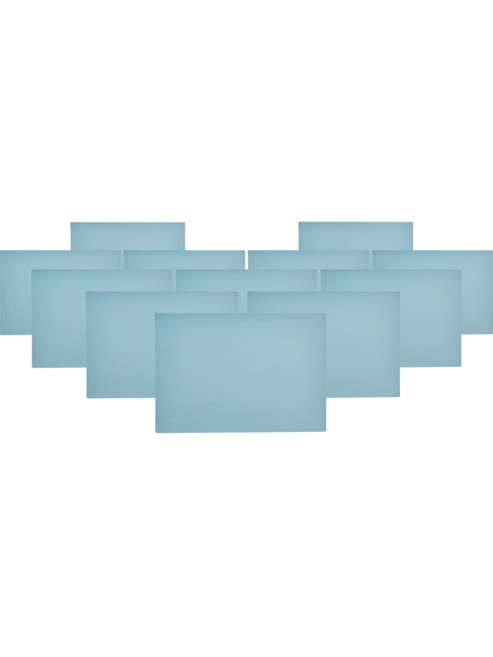 12er Set Platzmatten Mistral in Hellblau 43 x 30 cm