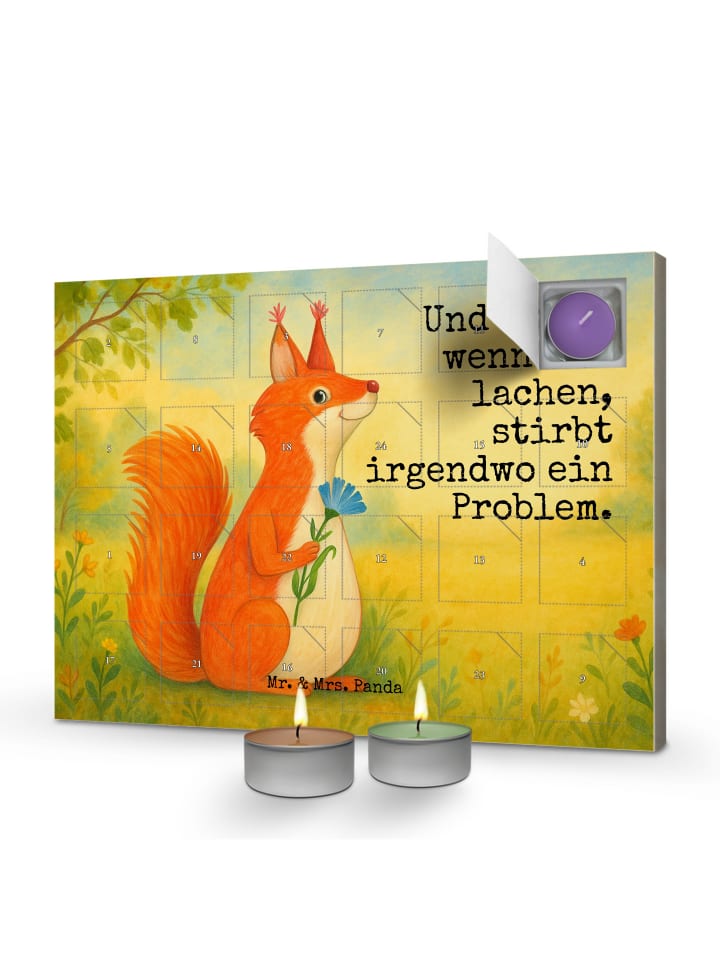 Adventskalender Eichhörnchen Blume Design mit S... in Weiß