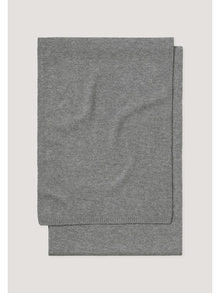 Hessnatur Strick Schal aus Bio-Merinowolle mit Cashmere in grau