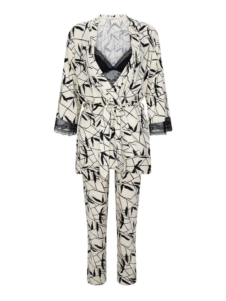 Sleepwear-Set Gown, Bralet & Pants Petunia in Black