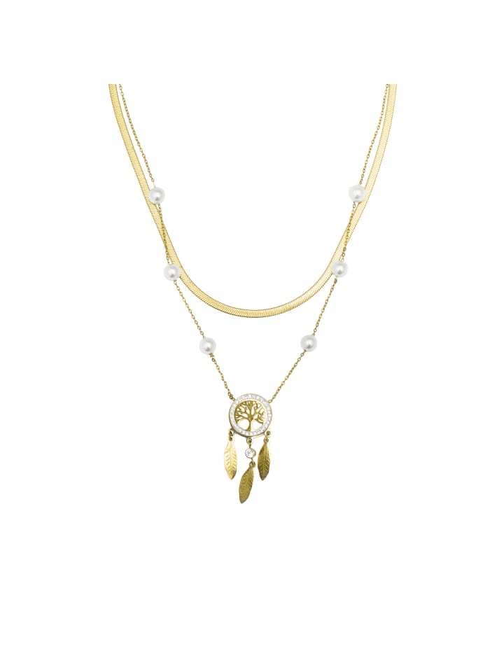 Halskette Anthori mit 18 Karat Gelbgold-Finish – ANTHORI