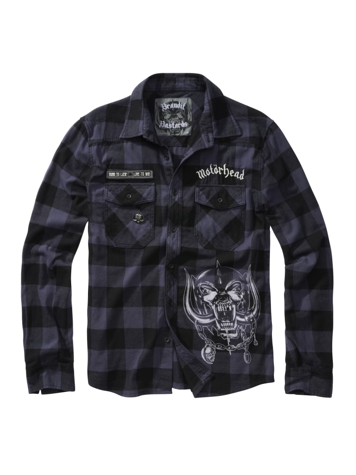 Flanell Shirt in black/grey