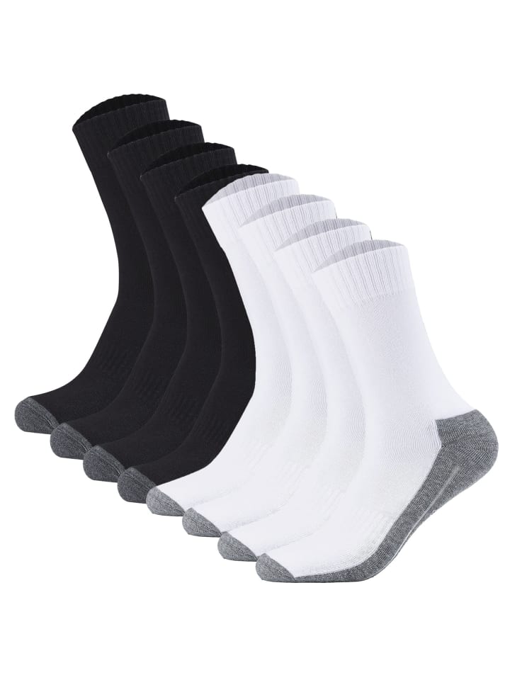 Socken 8er Pack in Schwarz/Weiß