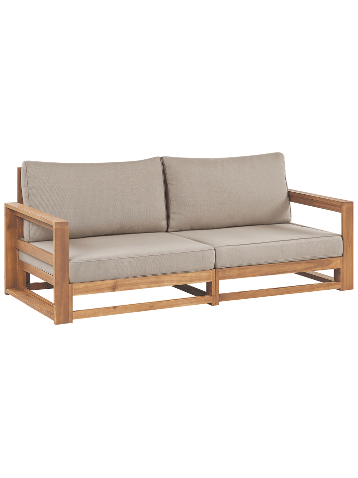 Gartensofa TIMOR in Braun/Grau/Beige - (W) 184 x (H) 72 x (L) 75 cm