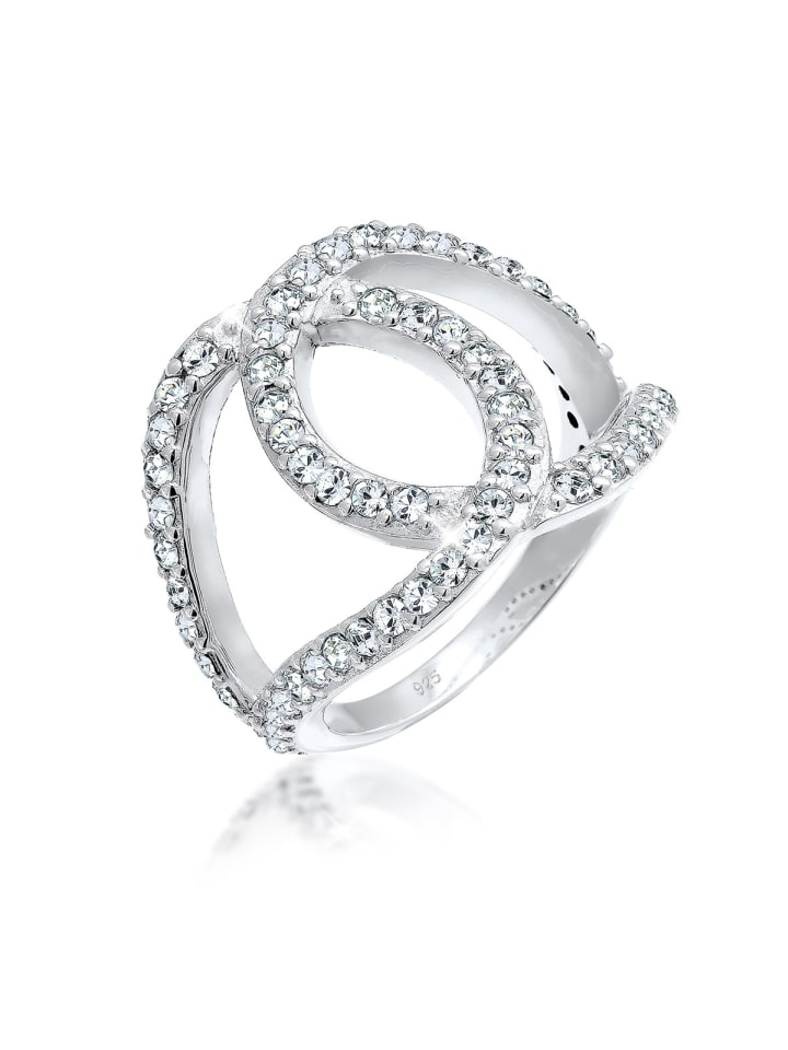 Ring 925 Sterling Silber Knoten, Love-Knots in Weiß