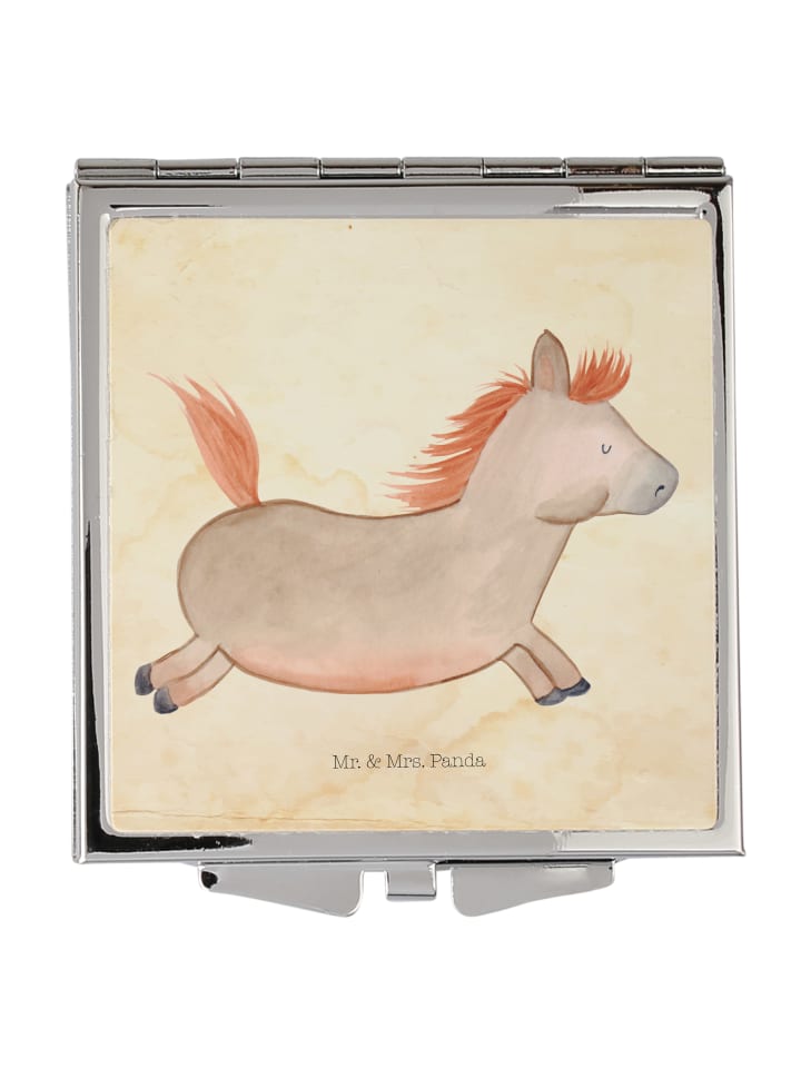 Schminkspiegel Pferd Springen ohne Spruch in Vintage
