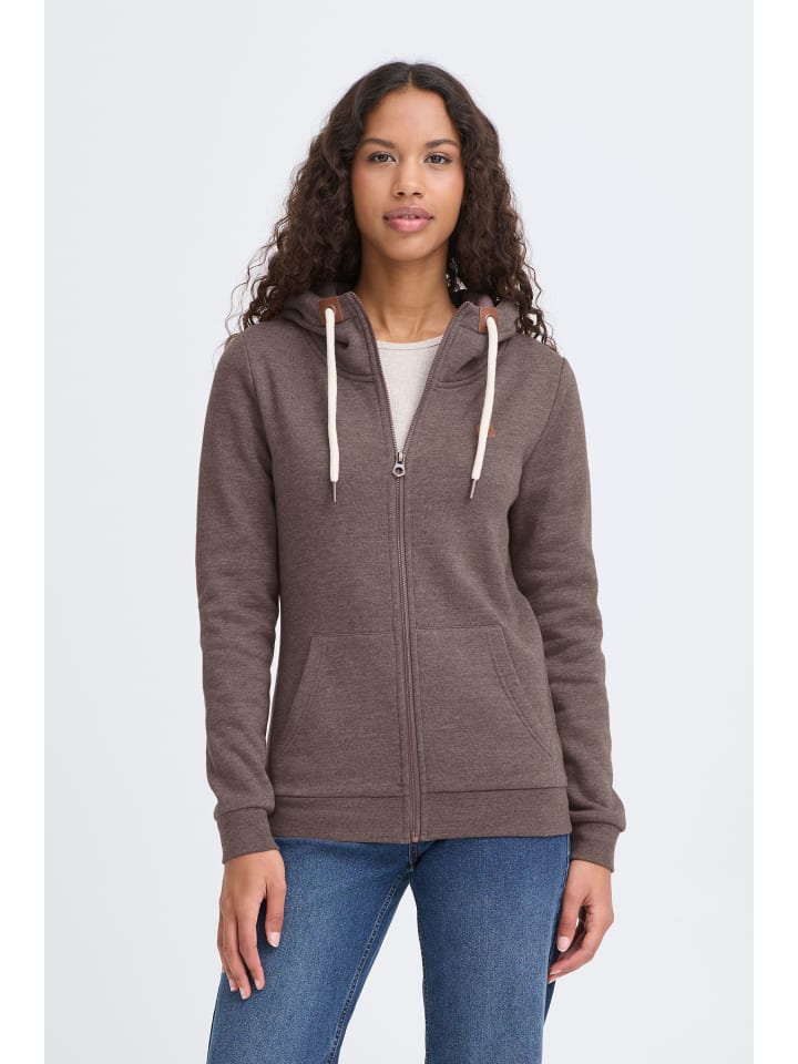 Kapuzensweatjacke OXVicky in Braun