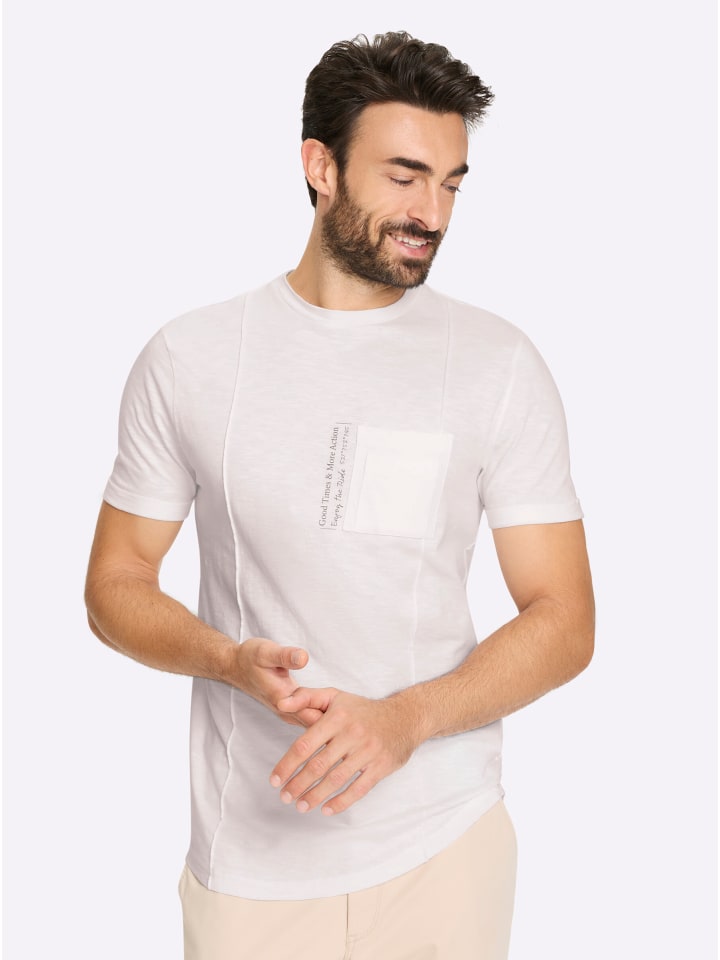 Kurzarm-Shirt in weiß
