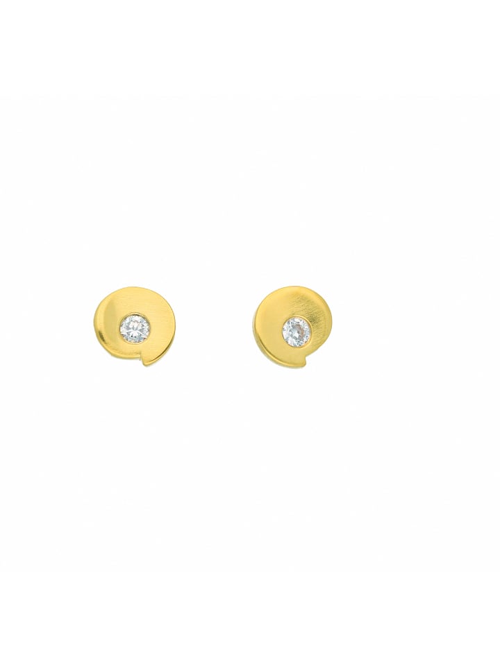 Damen 333 Gold Ohrringe / Ohrstecker mit Zirkonia in gold