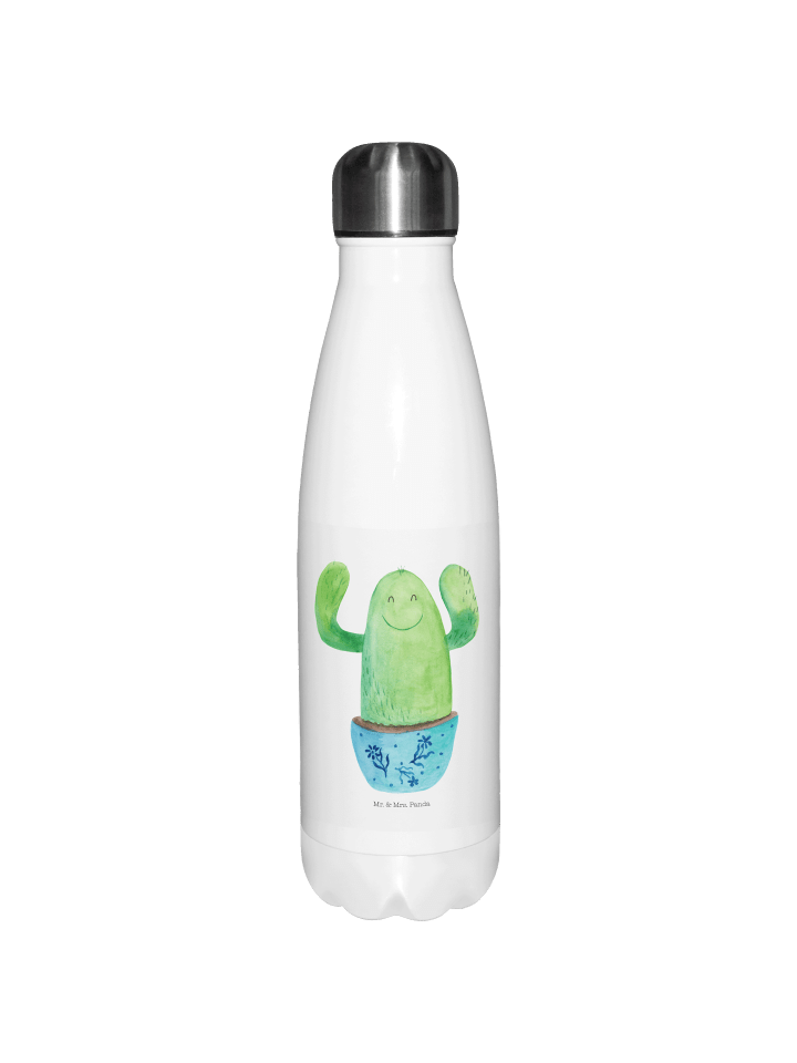 Thermoskanne Kaktus Happy ohne Spruch in Weiß