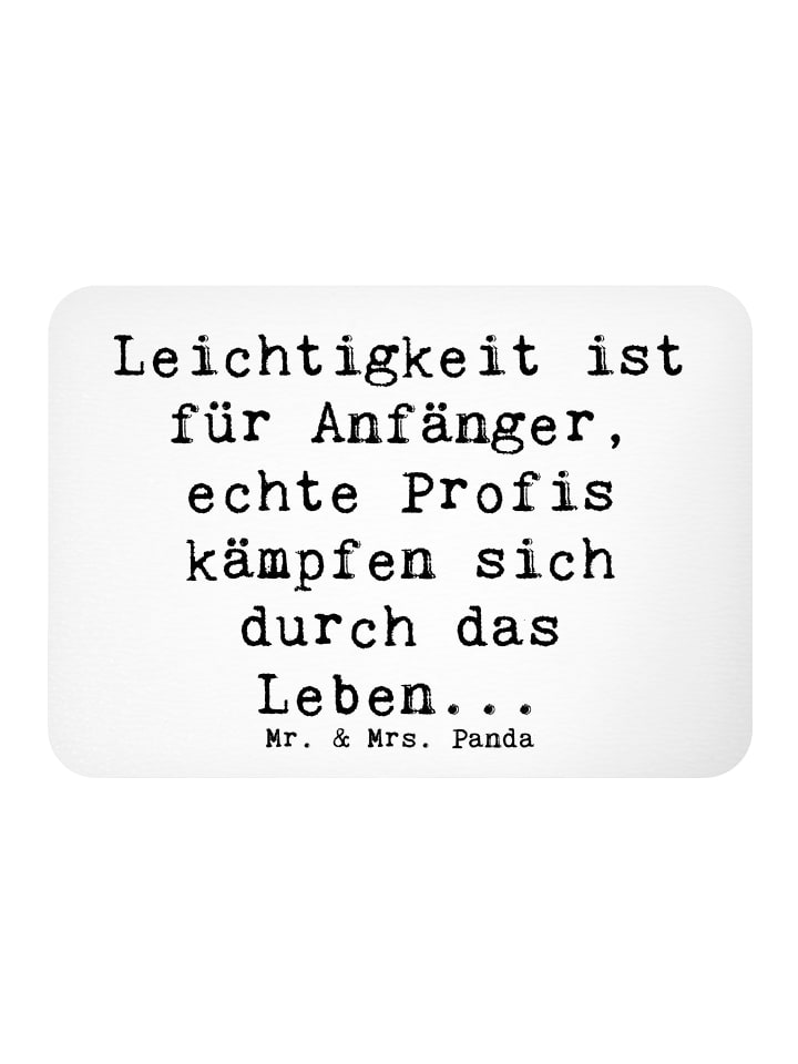 Magnet Spruch Leichtigkeit für Profis mit Spruch in Weiß