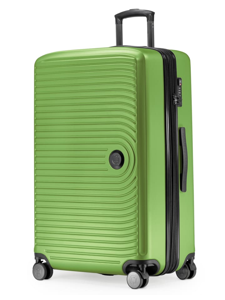 Mitte - Großer Reisekoffer Trolley 77cm XXL Erweiterung TSA 130L in Apfelgrün
