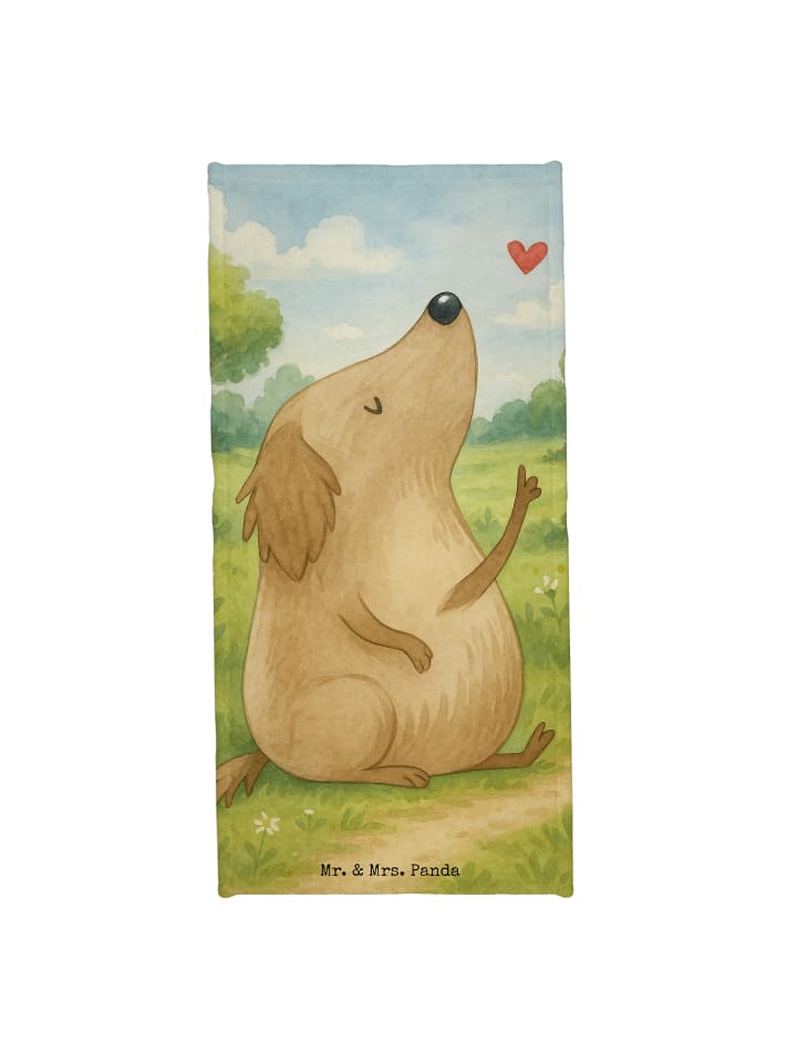 Duschtuch Hund Liebe Design ohne Spruch in Hundeglück