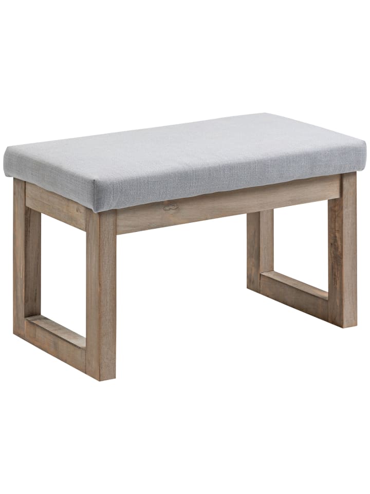 Fußbank in Grau 68L x 38B x 42H cm