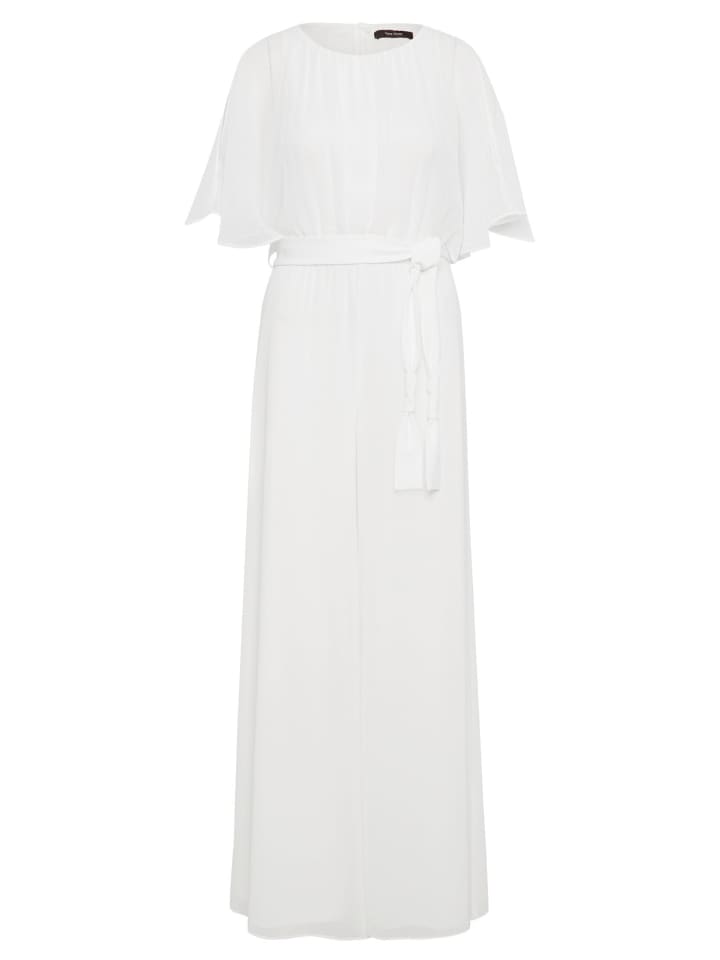 Jumpsuit mit Bindegürtel in Rohweiß