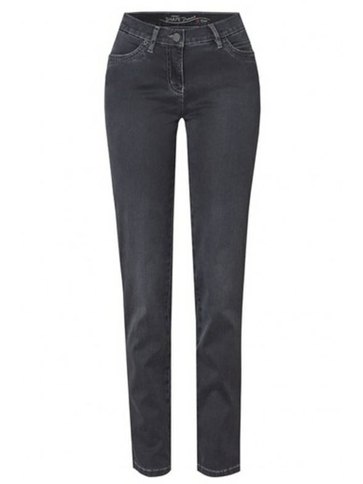 Slim Fit Jeans für Damen in anthrazit