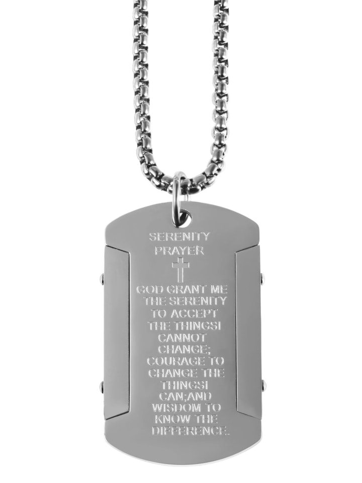 Unisex Halskette mit Anhänger – aus Edelstahl in silber