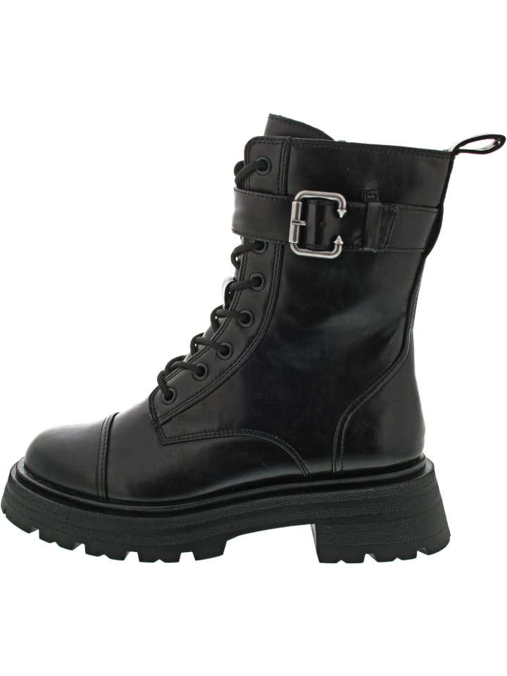 Schnürstiefelette Schwarz